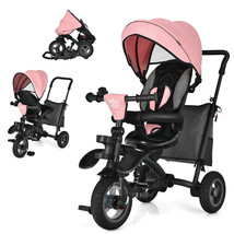 Costway 7-In-1 Kids Baby Tricycle Folding Steer Stroller W/ Rotatable Se... - £167.32 GBP