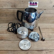Vintage General Electric GE Percolator Pot Belly Chrome Coffee Maker 48P... - £46.68 GBP