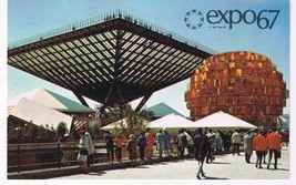 Quebec Postcard Montreal Expo 67 Canada&#39;s Pavilion Katimavik Meeting Place - £2.33 GBP