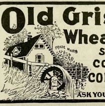 1904 Old Grist Mill Wheat Coffee Advertisement Beverage Farm Ephemera 4.5 x 2.5&quot; - £7.88 GBP