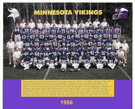 1986 MINNESOTA VIKINGS 8X10 TEAM PHOTO FOOTBALL PICTURE NFL - $4.94