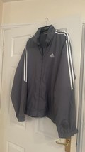 Adidas Mens Tracksuit Top Jacket Full Zip - Grey Size 44/46 Express Shipping - £23.31 GBP