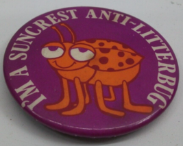 I&#39;m A Suncrest Anti-Litterbug 2.25&quot; Vintage Pinback Pin Button - £2.29 GBP