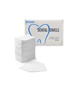 BRITEDENT Patient Bibs 13&quot; x 18&quot; White 2-Ply Paper/1-Ply Poly 500/Bx BSI... - £24.47 GBP