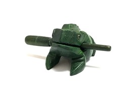 Handmade Wooden Croaking Frog Rasp Guiro Tone Block 5&quot; Animal Shaped Fig... - $21.77
