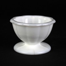 Atterbury Melon White Master Open Salt, Antique 1870 EAPG Milk Glass 2 1/8&quot; - £31.63 GBP