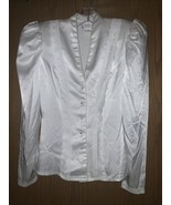 Vtg  Gunne Sax Blouse White Ivory Lace shirt top Sz 5 Acetate Nylon FLAWS - $49.49