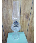 Vtg 17&quot; Oil Lamp Banner Waterbury Glass Pedestal Footed Pressed Glass Da... - $940.64 MXN