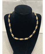 NEW Absinthe Handmade Hemp Rope Choker Necklace Deco Faux Pearls Greece ... - $9.90