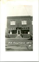 RPPC Post Office Canfield Ohio OH Street View  UNP Postcard - £22.53 GBP
