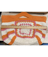 Shiraleah Chicago Crochet Tote Bag Beige Large Handbag Granny Square Boh... - $48.22 CAD