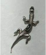 Native American Lizard Gecko With Stones Dangle Charm Sterling Silver .925 - £31.28 GBP