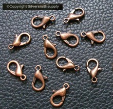 12 Copper plated metal lobster claw necklace bracelet jewelry clasps 12m... - £1.54 GBP