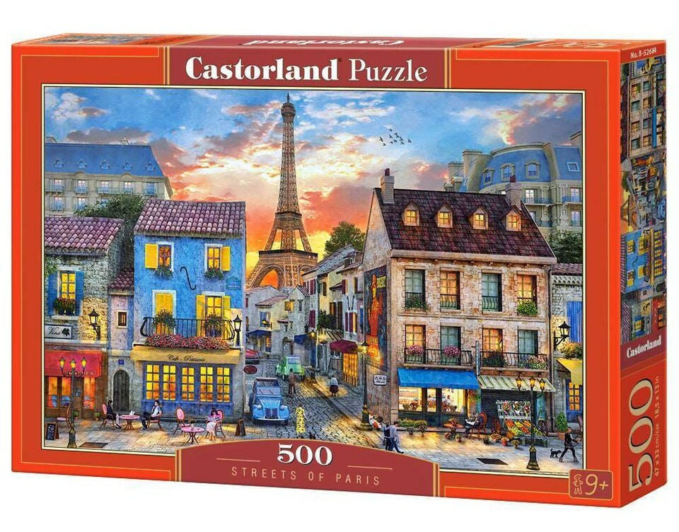 500 Piece Jigsaw Puzzle, Streets of Paris, France, Eiffel Tower, European - $33.74