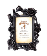Alchemy Gothic Romantic Black Roses Picture Frame 4X6&quot; Photo Gift Decor ... - $23.95