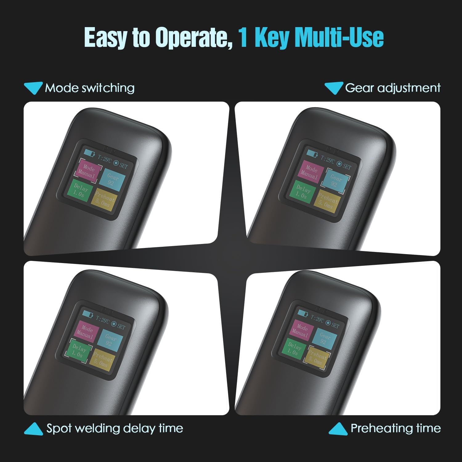 Battery Spot Welder with Digital Display,Geevorks Upgraded Handheld 99 Gear...  Item image 6