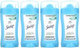 Secret 24-Hour Antiperspirant &amp; Deodorant Stick, Shower Fresh, 2.6 OZ Pack Of 4 - £17.71 GBP