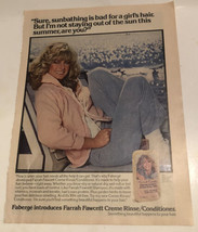 Vintage Farrah Fawcett Ad Rinse Conditioner Magazine Pinup Advertisement... - £7.92 GBP