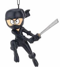 NO PACKAGING Karate Ninja with Sword Christmas Ornaments Fun Kids Orname... - $10.00