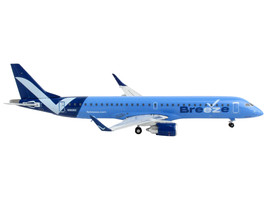 Embraer ERJ-195 Commercial Aircraft &quot;Breeze Airways&quot; Blue 1/400 Diecast Model Ai - £49.23 GBP