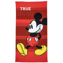 Disney Mickey Mouse True Original 27x54 Beach Towel Red - £20.09 GBP
