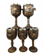 Ebros Odin Loki Thor Valkyrie Battle Longship Resin Wine Goblet Chalice ... - $115.44 CAD