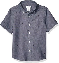 Amazon Essentials Boy&#39;s Woven Poplin Chambray Button-Down Shirt - Size: XL (12) - £9.17 GBP