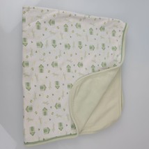 Baby Gap Green White Yellow Dog House Bone Ball Heart Cotton Baby Blanket - £55.38 GBP