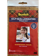 Scotch, 5pc Self-Seal Laminating Pouches,  (4&quot; x 6&quot; Pouches), PL900G - €8,61 EUR