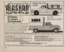 1975 Print Ad The Alaskan Camper on Pickup Truck Raises,Lowers,Hydraulic - $11.68