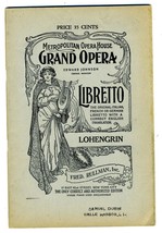 LOHENGRIN Libretto Metropolitan Opera House Grand Opera Fred Rullman 1940&#39;s - £11.66 GBP