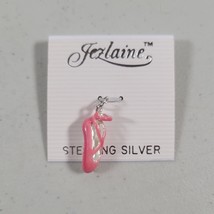 Ballerina Pendant NEW Sterling Silver Pink Enamel Dancing Shoe Slipper - £13.66 GBP