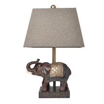 Elegant Designs LT3305-BWN Festive Elephant Table Lamp, Brown - £57.08 GBP