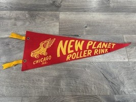 Rare 1940s New Planet Roller Rink Chicago, Illinois Pennant - €384,57 EUR