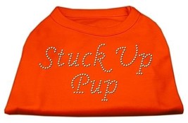 Stuck Up Pup Rhinestone Shirts Orange XS  - $33.21