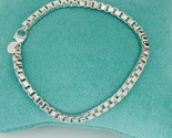 8.5&quot; Tiffany and Co Large Venetian Box Link Bracelet Mens Unisex Sterlin... - £223.56 GBP