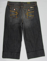 David Kahn Cropped jeans Capri pants denim cuffed hems USA Made Womens S... - $21.73