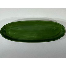 Pottery Barn Sausalito Moss Green 20” Fish Platter Hand-painted Mexico - £46.58 GBP