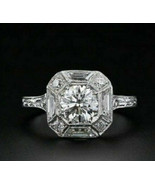 Vintage-Verlobungsring mit 2,35 ct Diamant im Rundschliff aus massivem... - £199.11 GBP