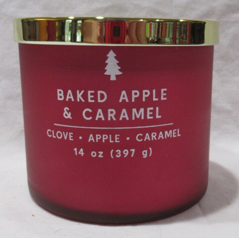 Primary image for Kirkland's 14 oz Large 3-Wick Candle up to 40 hrs BAKED APPLE & CARAMEL clove