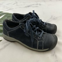 Keen Womens Suede Sneakers Size 8.5. Navy Blue Lace Up Rubber Toe Flat - $38.60