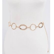 Multi Round Metal Chain Belt Gold - $19.80