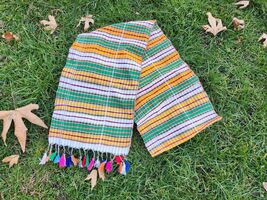 Antique cotton sash, handmade woman's decorative folklore sash, hand woven  - $40.00