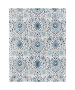 5&#39; x 7&#39; Coastal Blue Grey Damask Indoor Area Rug - $4,341.06 MXN