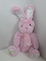  Burton + burton bunny rabbit plush pink white dots bow carrots on feet  - £15.02 GBP