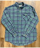 Duluth Trading Co. Casual Blue Green Plaid Trim Fit Shirt Sz XL, No Tag EUC - $35.27 CAD