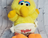 Big Bird Baby Hasbro Softies Sesame Street Yellow Luvs Diaper Plush  11&quot;... - £7.69 GBP