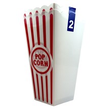 Set of 2 Popcorn Plastic Container Box Tub Bowl Home Movie Theater BRAND NEW - £5.52 GBP