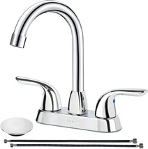 Soka (Sk18001C) Two-Handle Centerset Bathroom Faucet In Chrome With Pop-Up Drain - £37.33 GBP