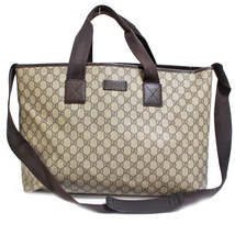 Gucci 2way GG Pattern Tote Bag Brown PVC Leather - £2,159.73 GBP